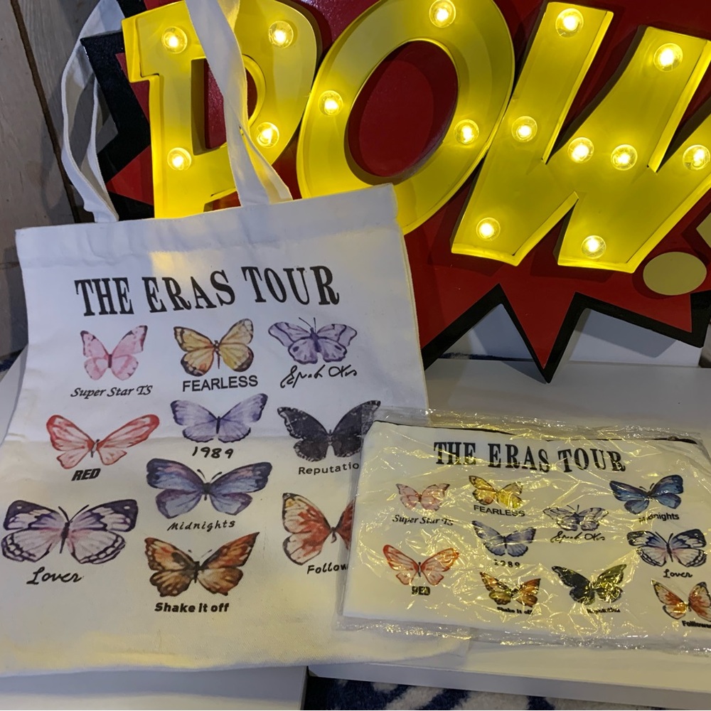 Taylor Swift The Eras Tour Tote Bag Set - Multicolor
New without Tags with Bag